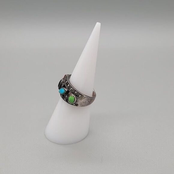 Sterling Silver Multi-Stone Ring - Picture 2 of 7